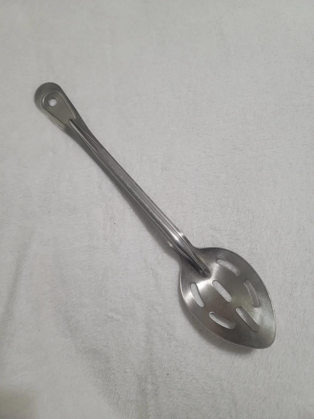 Vintage Large Stainless Steel Cooking Slotted Spoon Great Usable Rare Htf NSF